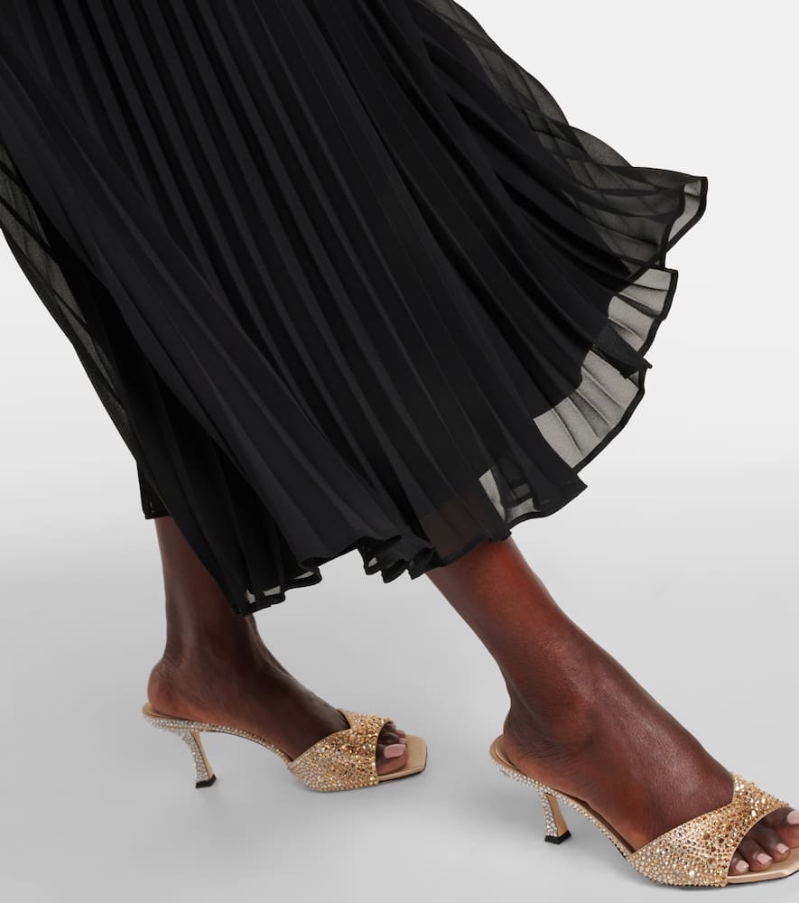 Self Portrait | Self-Portrait Boucl and chiffon midi dress | Realry