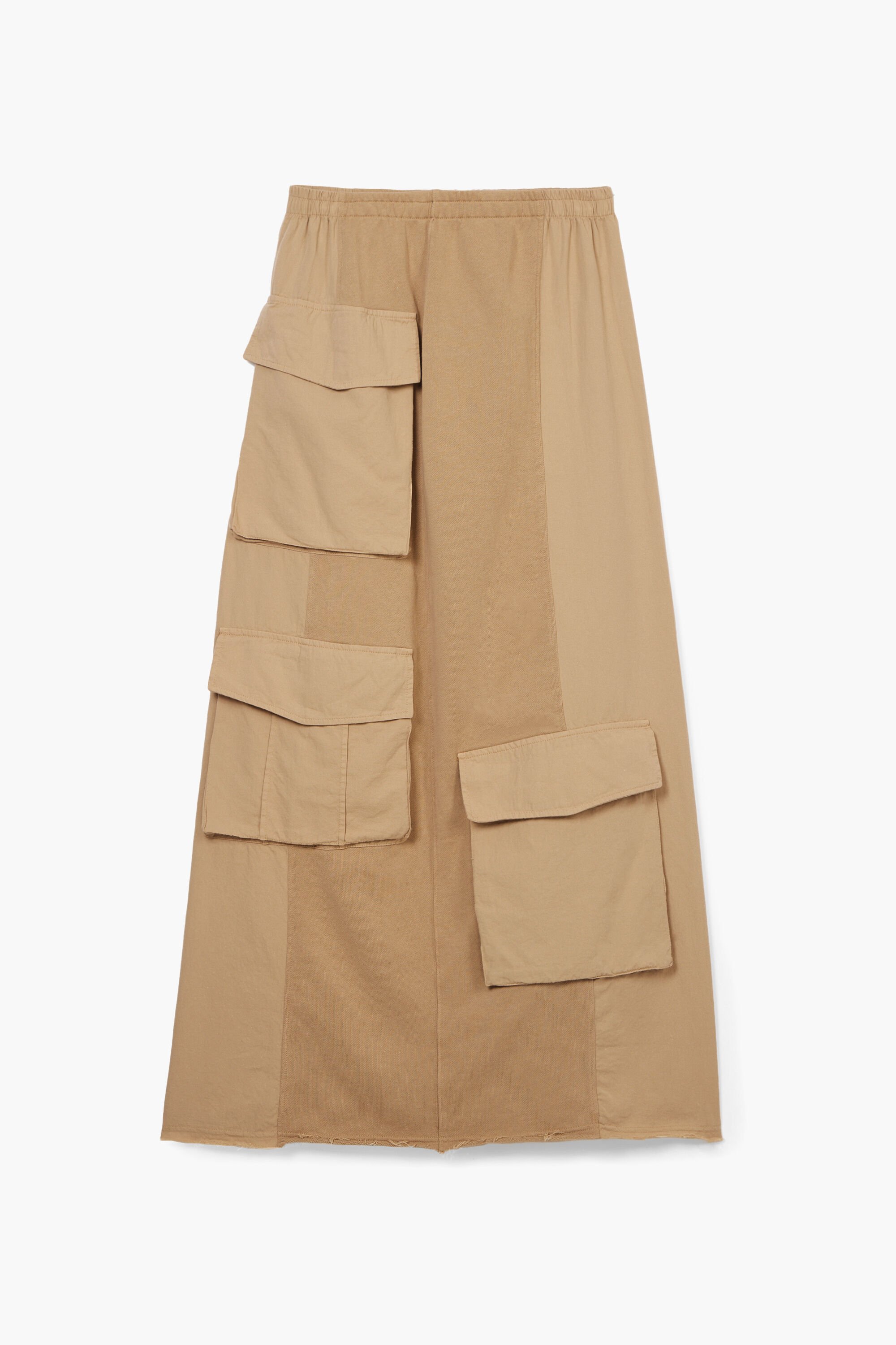 Long cargo knit skirt
