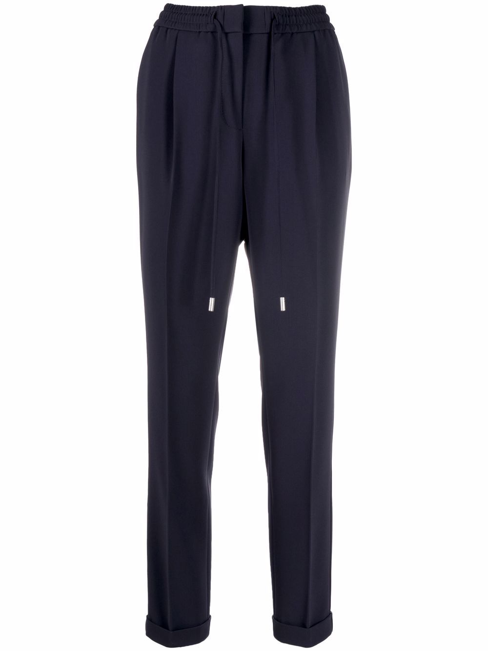 Drawstring tapered trousers - Blue