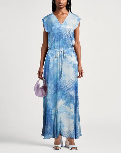 Woman Maxi dress Light blue Size 4 Viscose