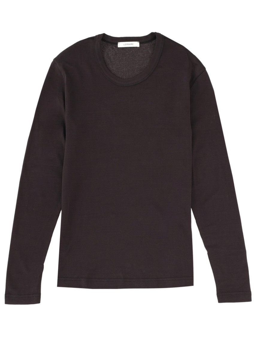 Lemaire - ribbed crew neck long sleeve top