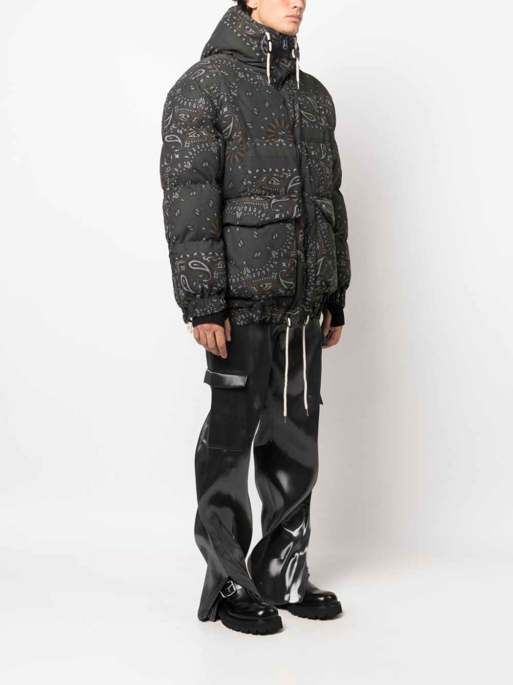 - Bandana Print Down Jacket