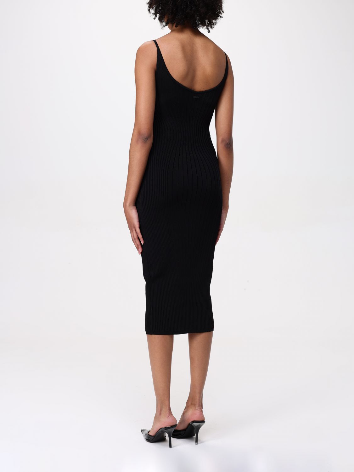 Knitted midi dress - Black