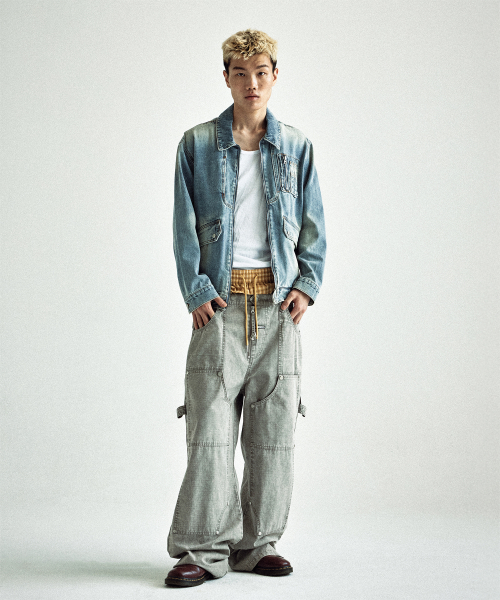 FADED DENIM JACKET BLUE