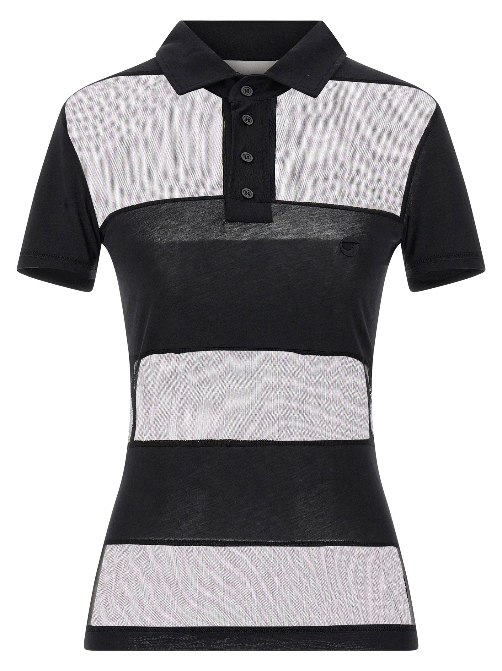 ‘sheer Striped’ Polo Shirt