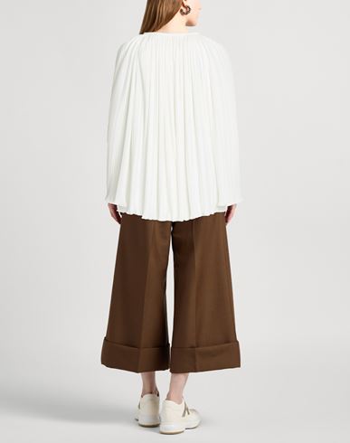 Woman Top White Size 6 Polyester, Brass, Rayon