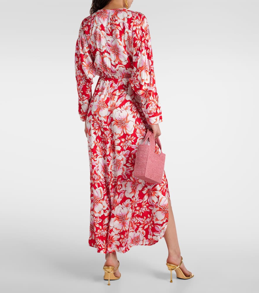 Ilona gathered floral midi dress