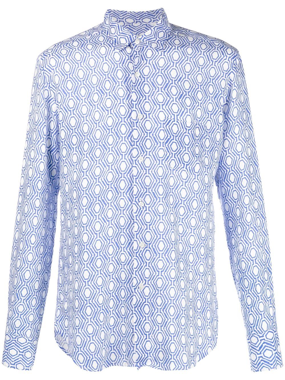 All-over graphic-print shirt - Blue