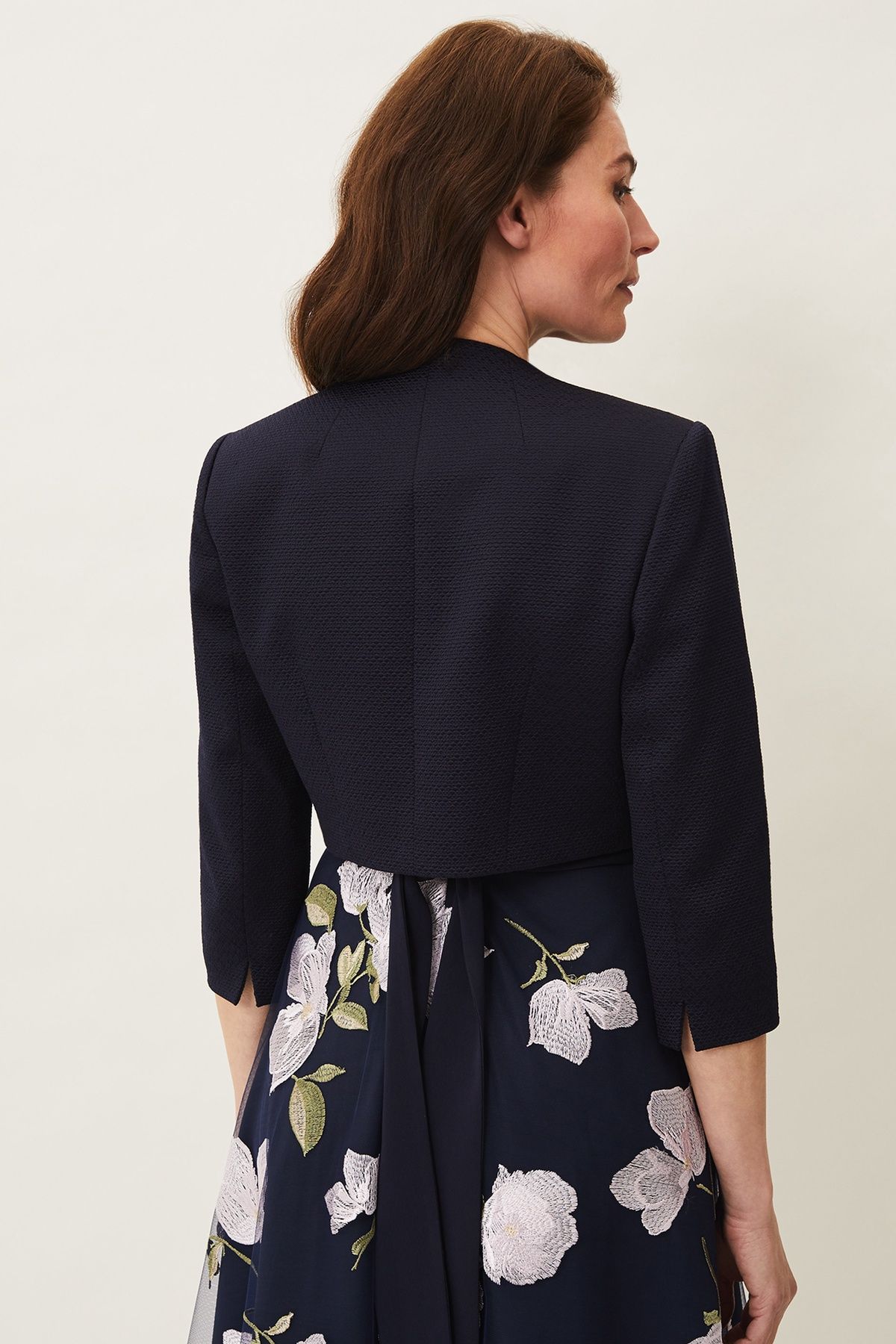 Phase Eight Karlee Cropped Occasion Jacket In Dark Navy