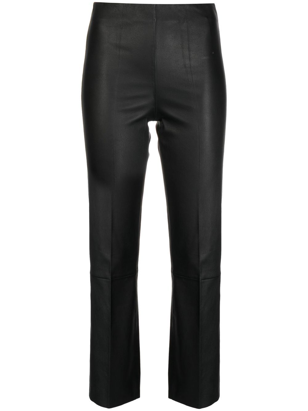 Florentina cropped leather trousers - Black