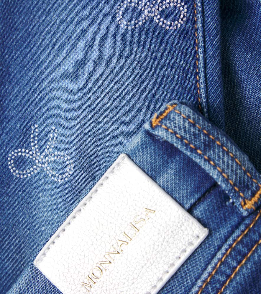 Baby bow-detail jeans