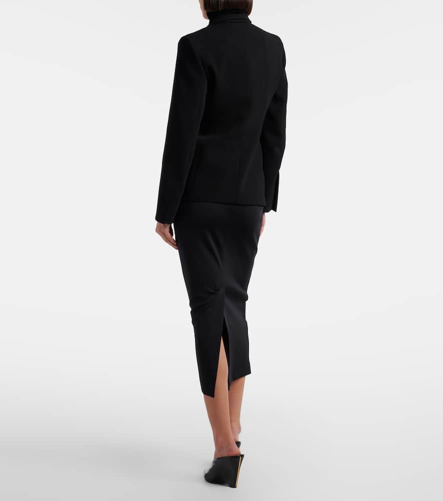 Piuma jersey pencil skirt
