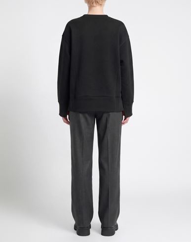Woman Sweatshirt Black Size M Cotton, Polyester