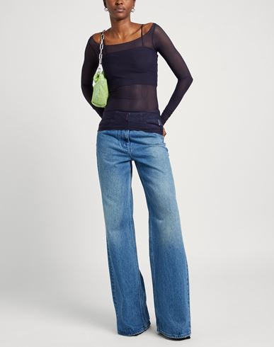 Woman Top Navy Size 4 Polyamide, Elastane