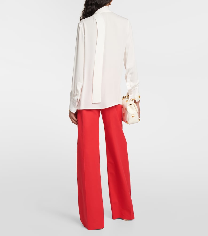 Tie-neck blouse
