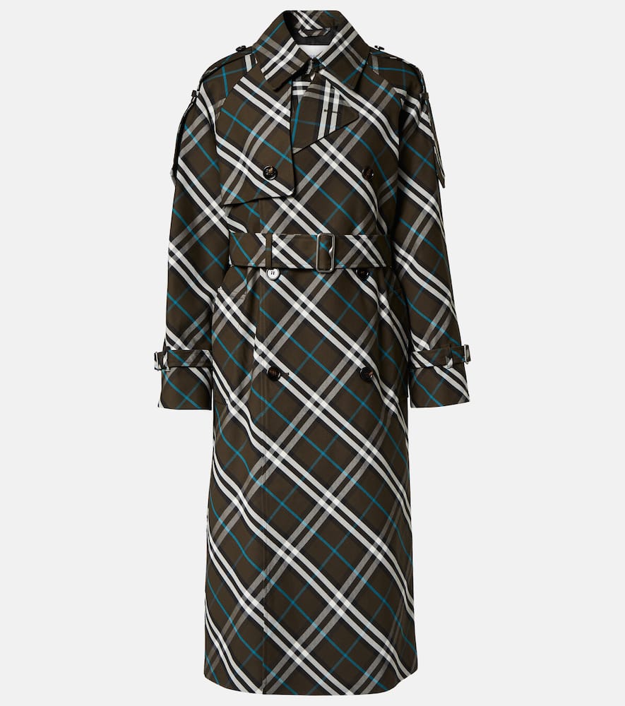 Check trench coat