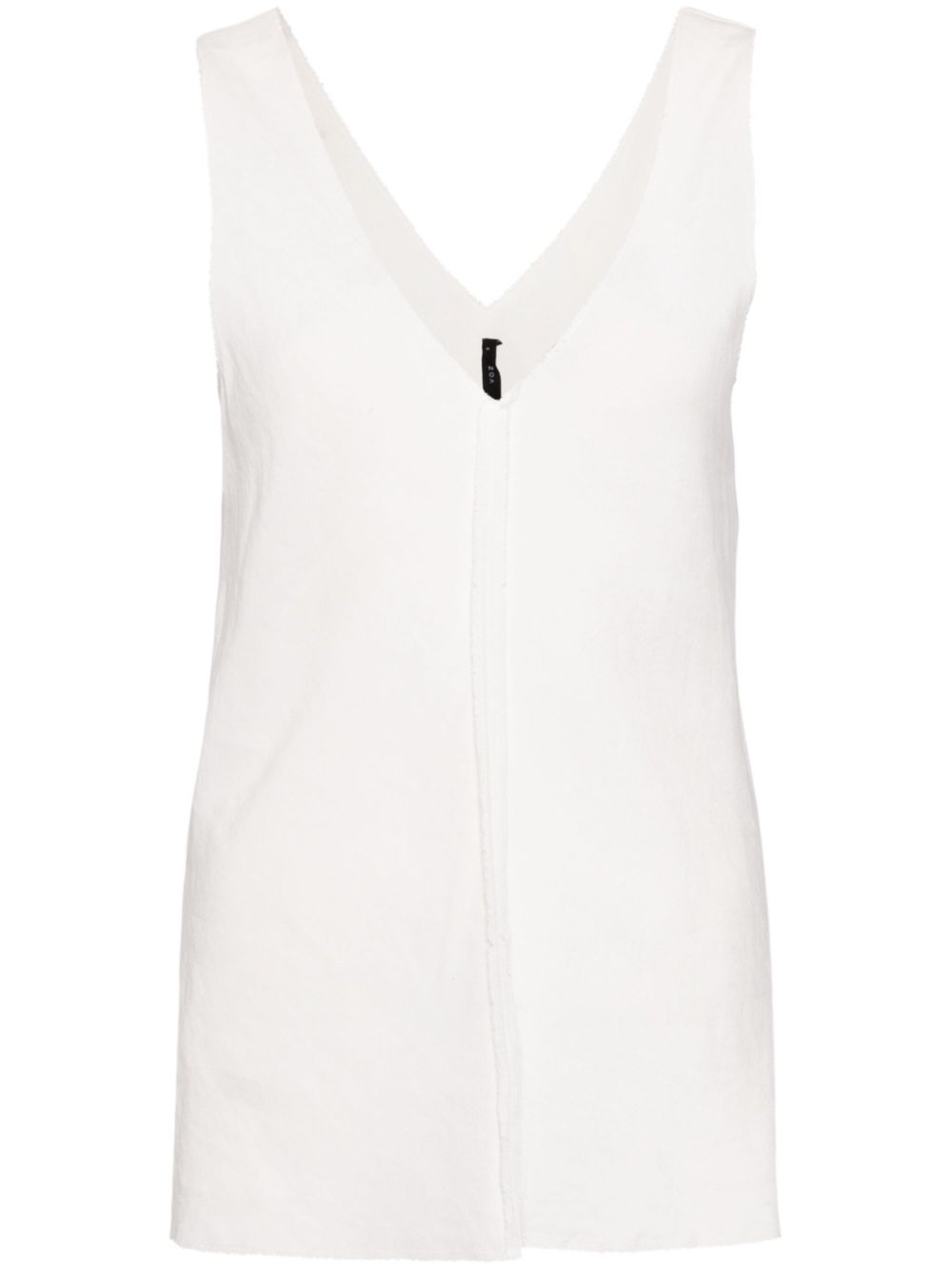 V-neck seam-detailing top - Orange