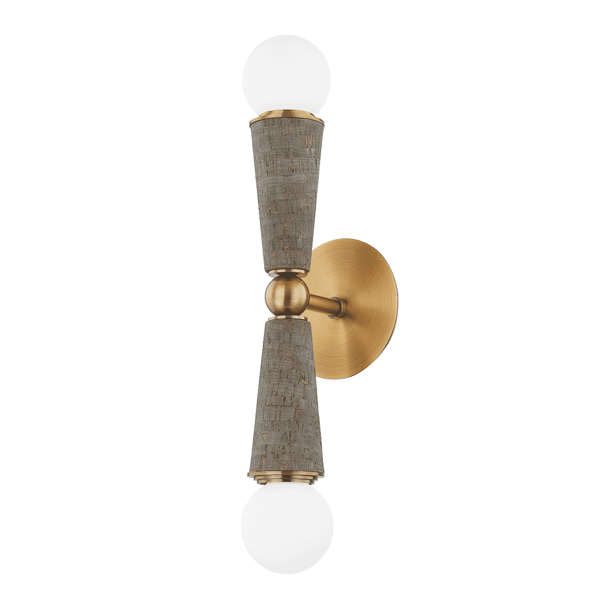Patina Brass Two Light Wall Sconce from the Dax Collection