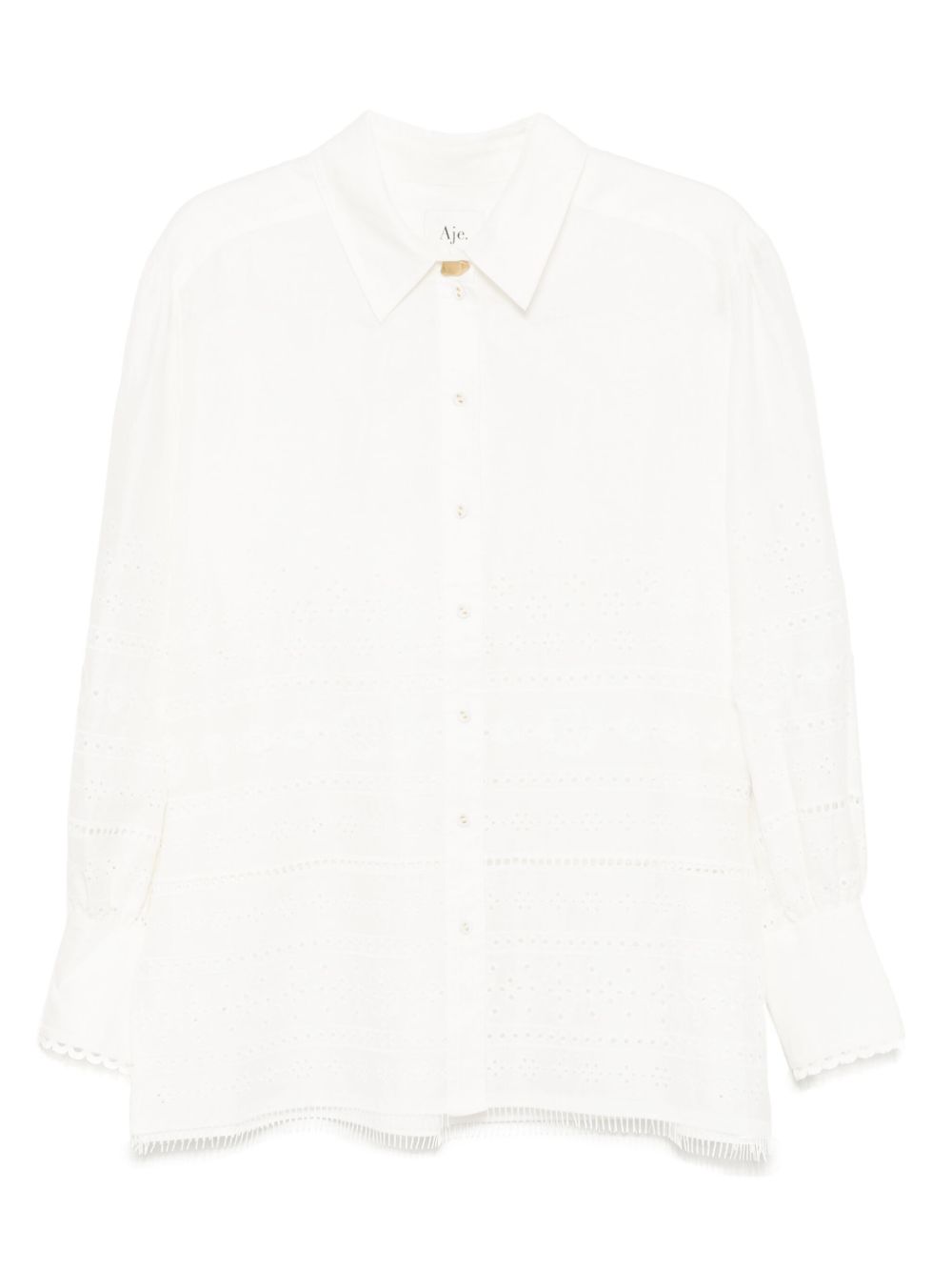 Aje cloud embroidered shirt - Neutrals