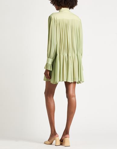 Woman Mini dress Sage green Size 6 Acetate, Silk
