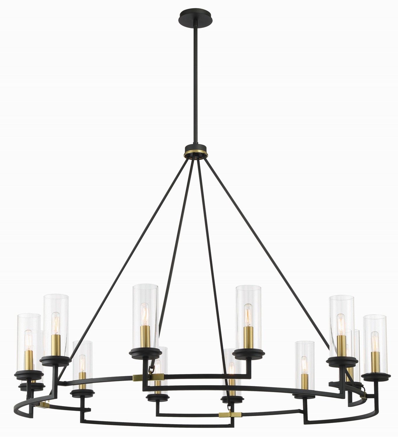 Sand Coal & Soft Brass Chandelier from the Hillstone Collection