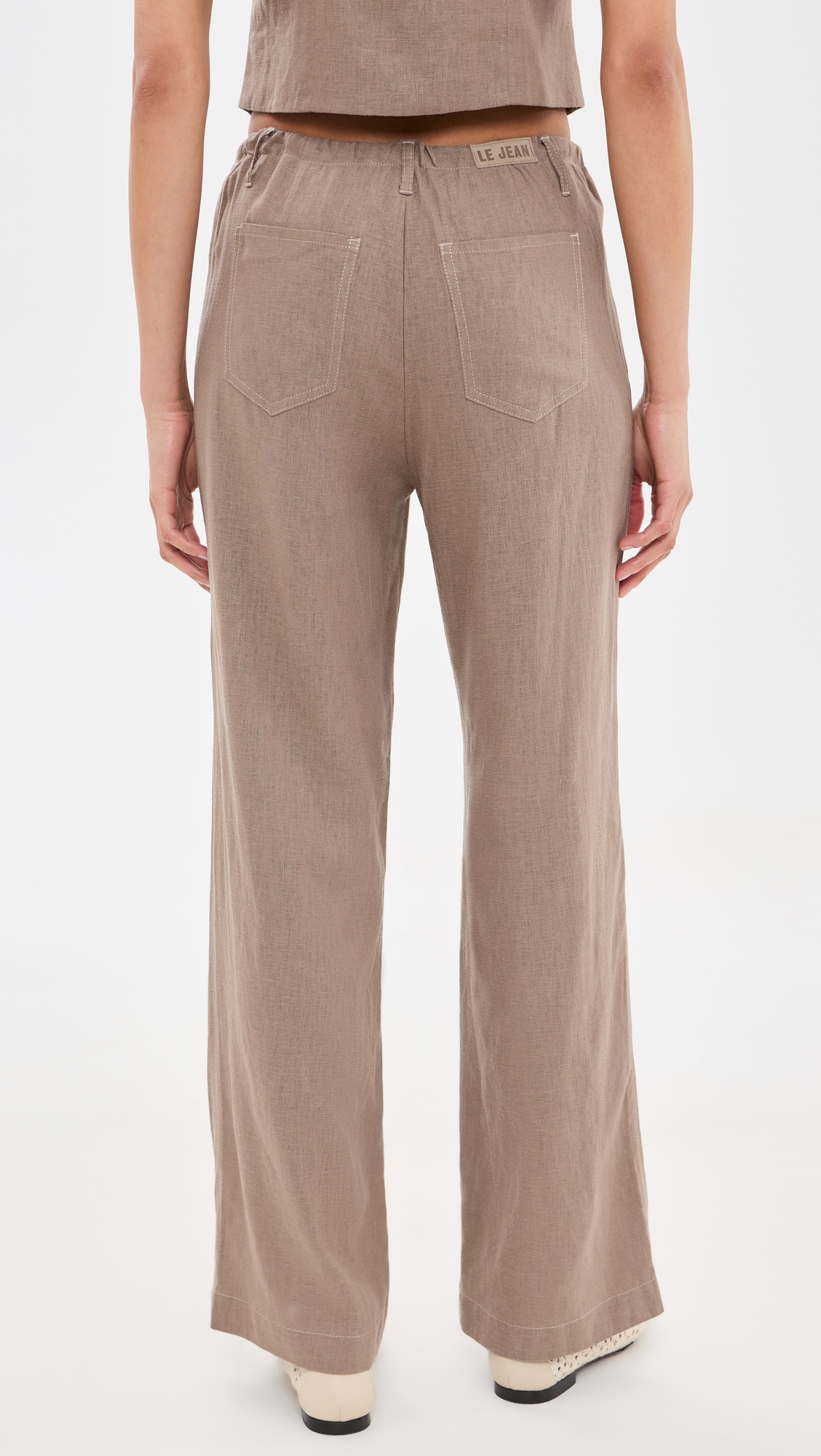 Simone Linen Drawstring Pants Driftwood
