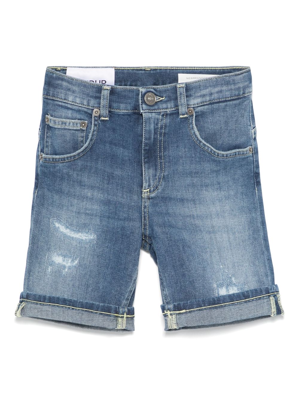 Logo-patch denim shorts - Blue