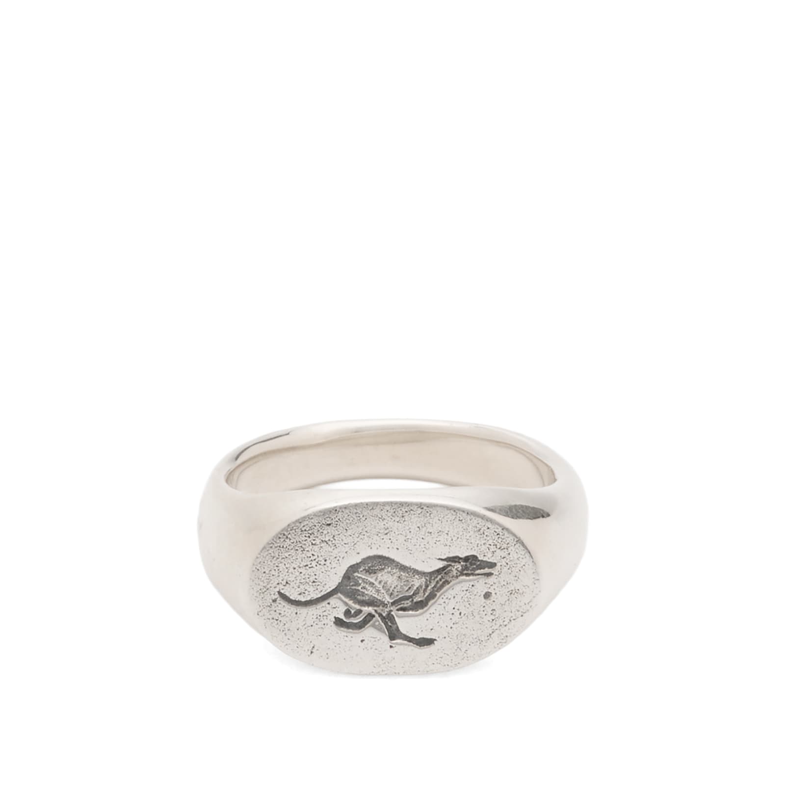 Greyhound Signet Ring in Silver