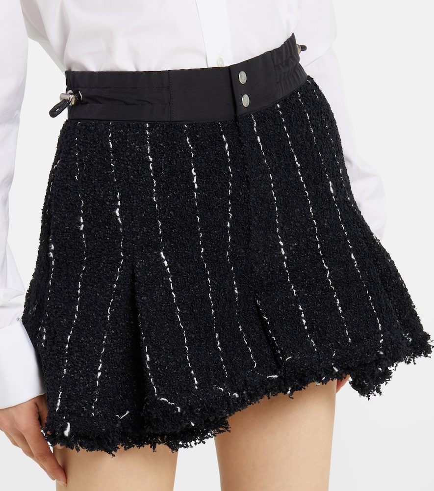 Sacai Striped tweed shorts