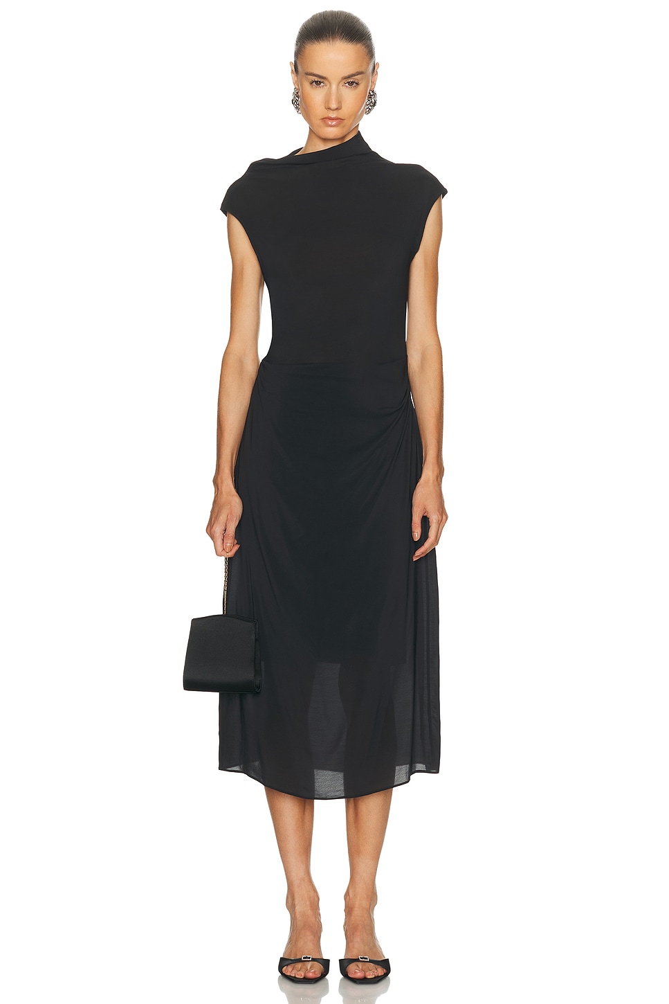 L'Academie Teshi Midi Dress in Black