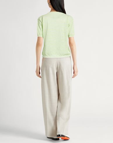 Woman Sweater Light green Size S Cotton, Linen, Polyester