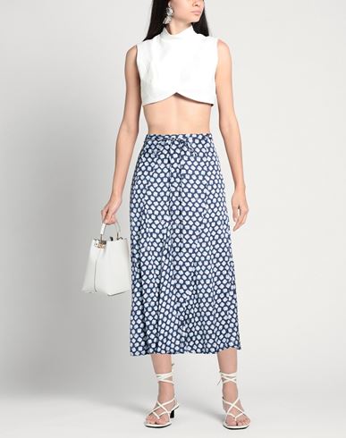 Woman Midi skirt Midnight blue Size 4 Viscose