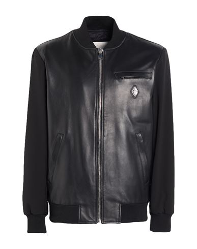 Yes London Man Jacket Black Size 38 Leather, Polyester