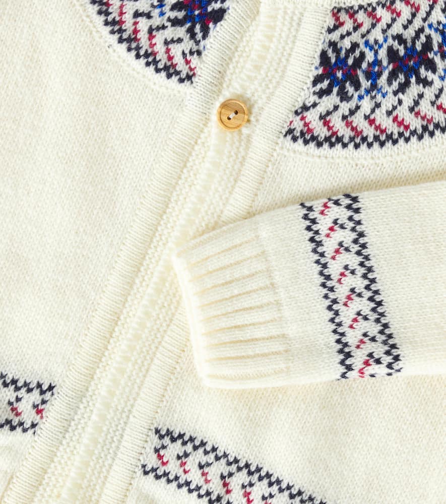 Baby Fair Isle wool-blend cardigan