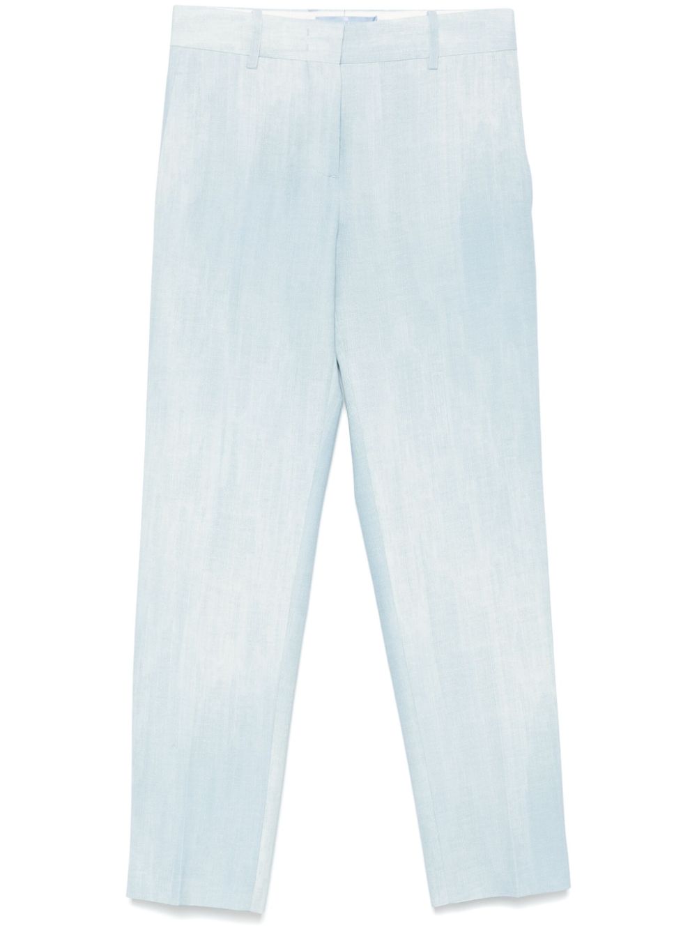Denim-print trousers - Blue