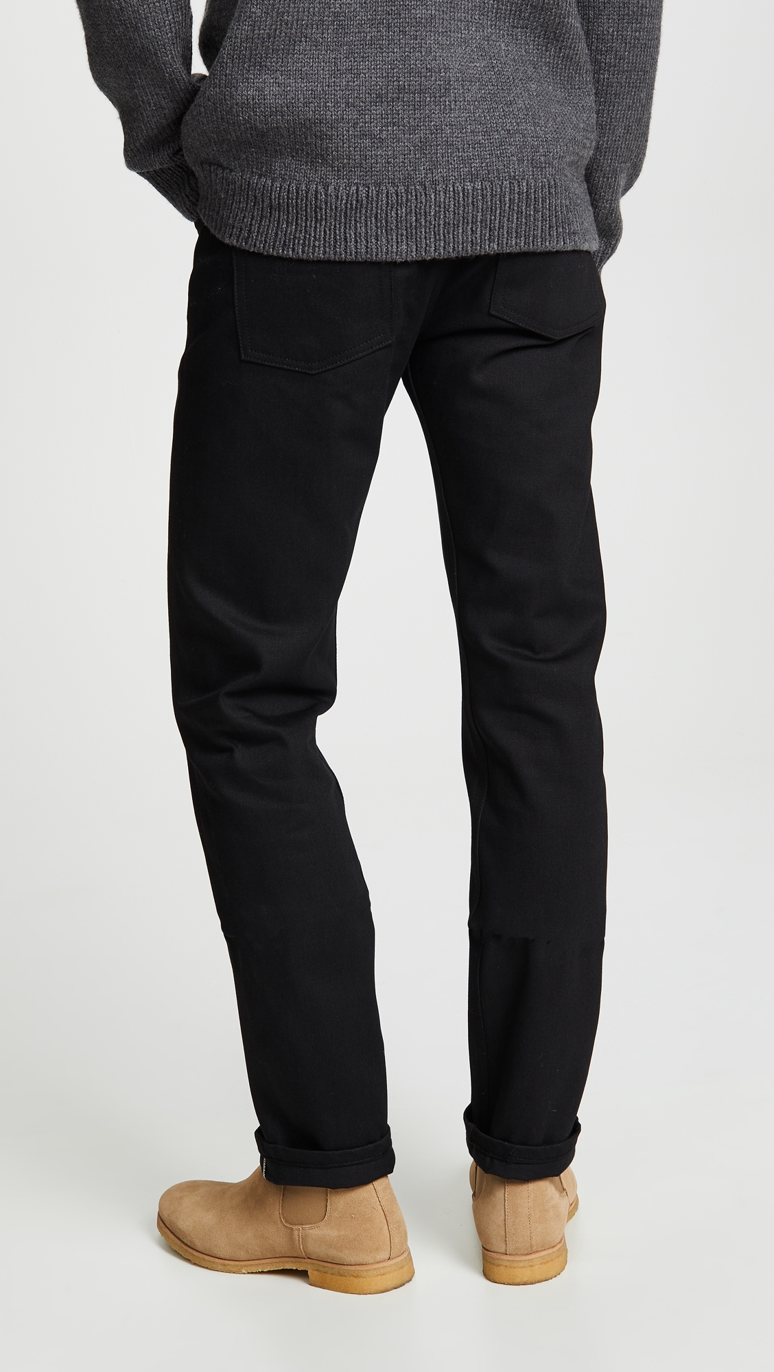 Naked & Famous Denim Weird Guy Solid Black Selvedge Black Selvedge