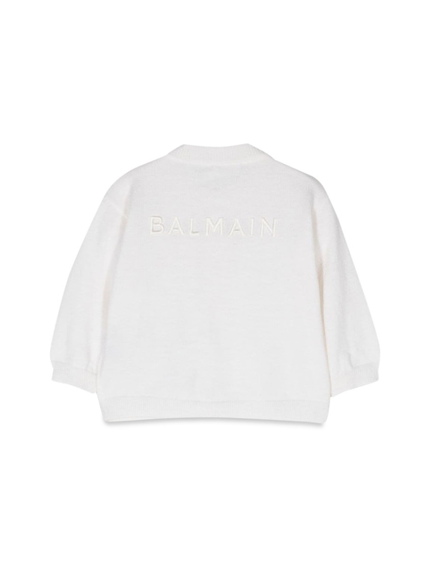 Baby Girl White Solid Cardigan