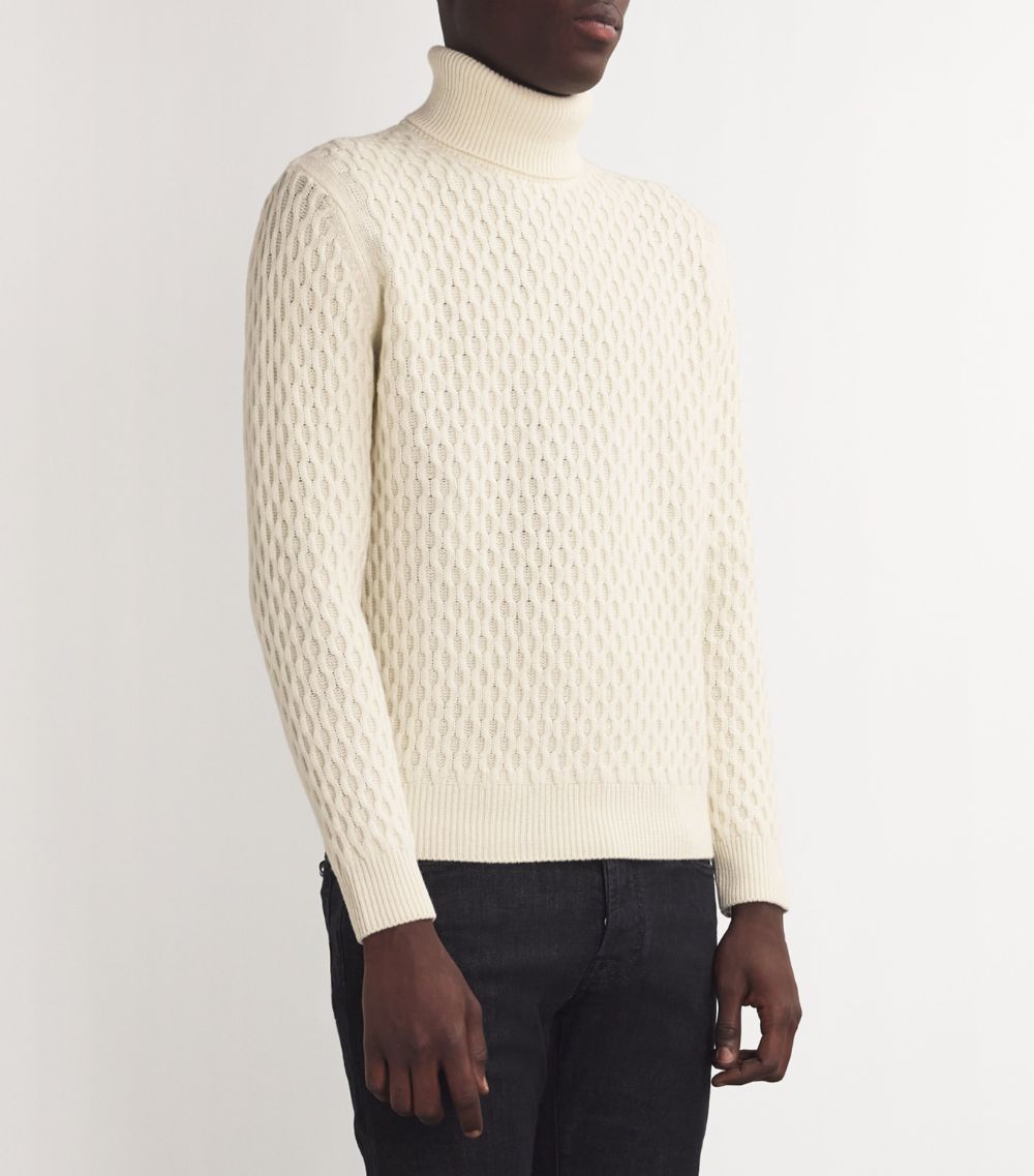 Jacob Cohen 남성 Virgin Wool Rollneck Sweater