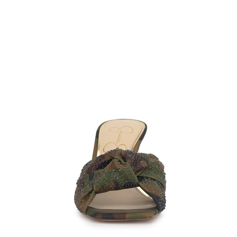 Women's Evirra Knotted High Heel Sandals (Forest Camo)