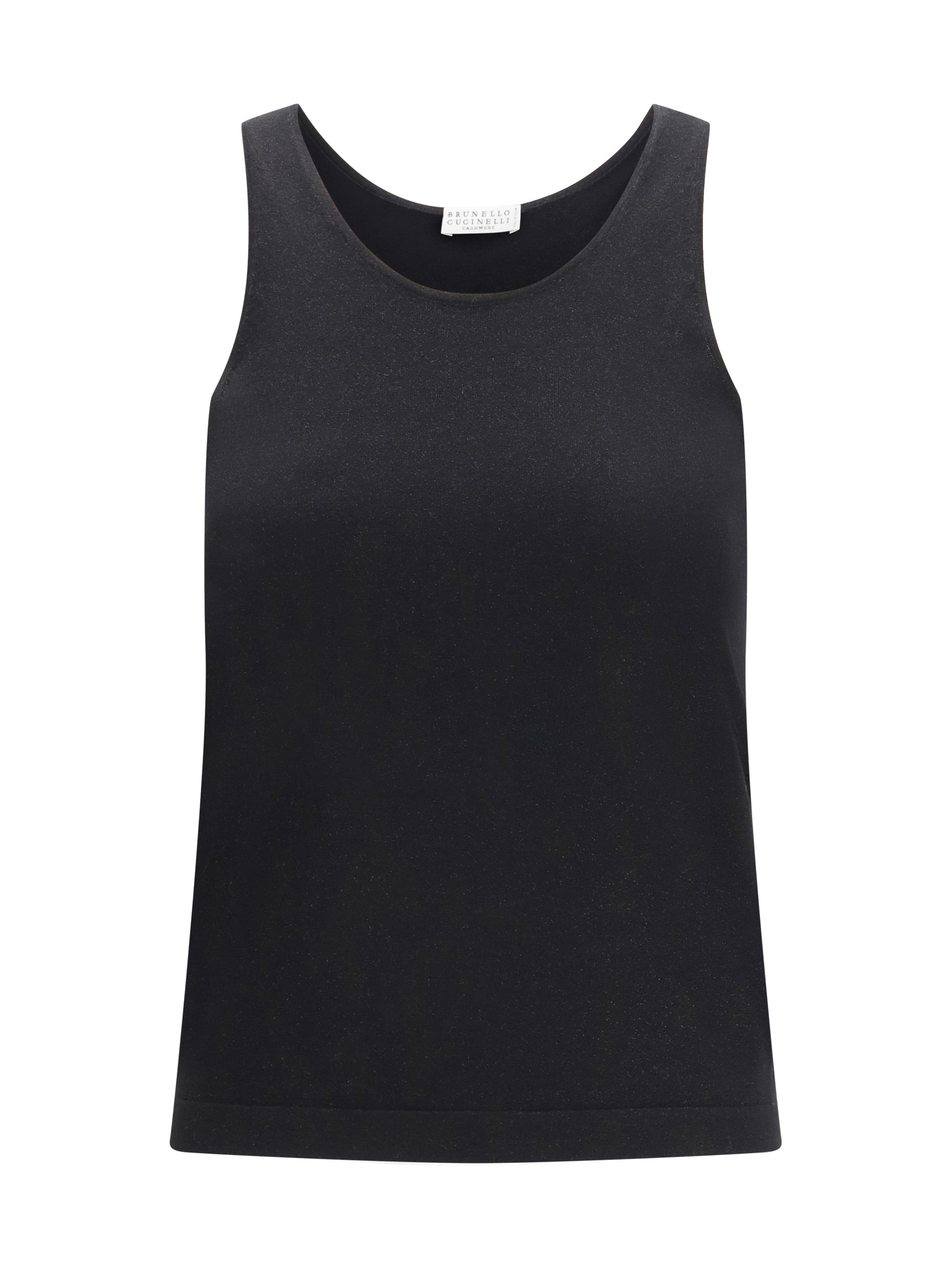 Sparkling Knit Tank Top — Black