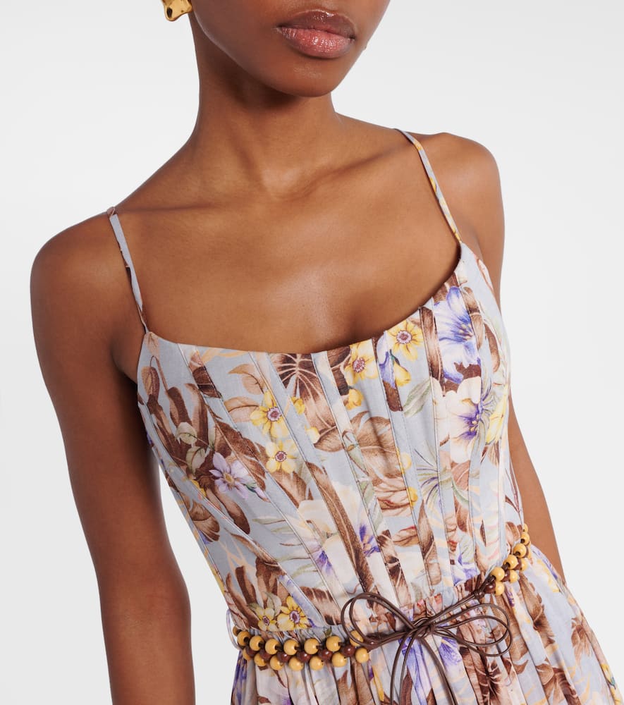 Rhiannon floral cotton bustier dress