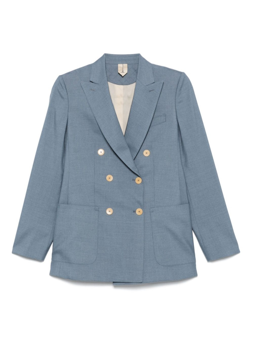Blue Berta Double-breasted Blazer