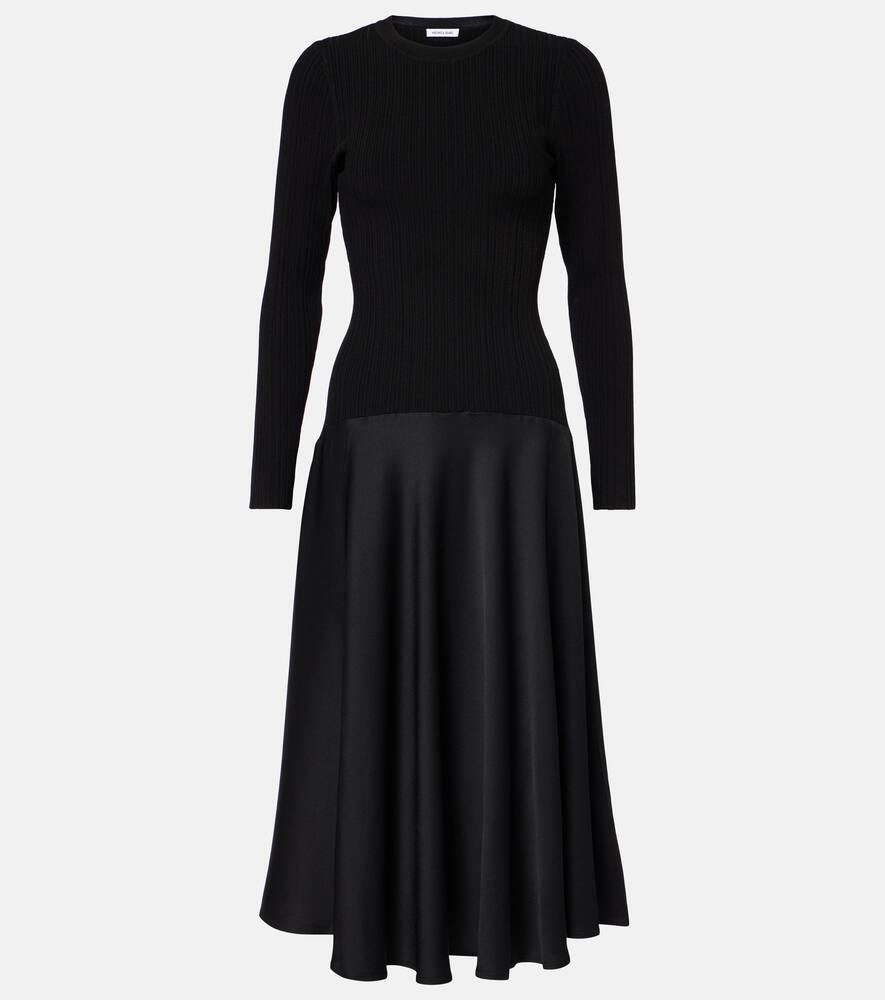 Vaughn satin-trimmed midi dress