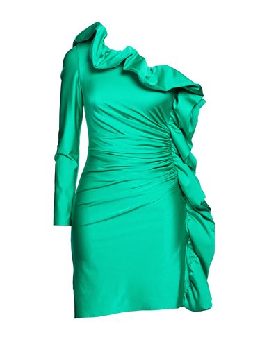 P. a.r. o.s. h. Woman Mini dress Green Size S Polyamide, Elastane