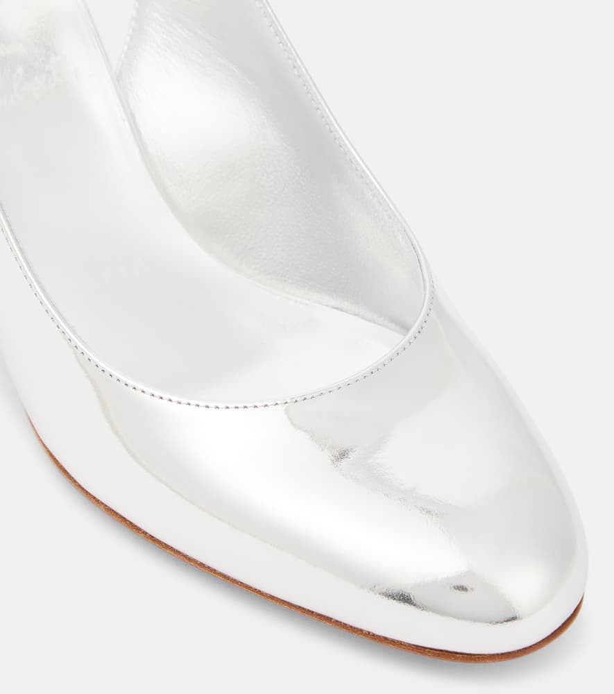 So Jane Sling metallic leather slingback pumps