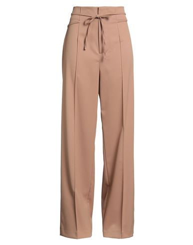 Woman Pants Camel Size 8 Polyester, Virgin Wool, Elastane