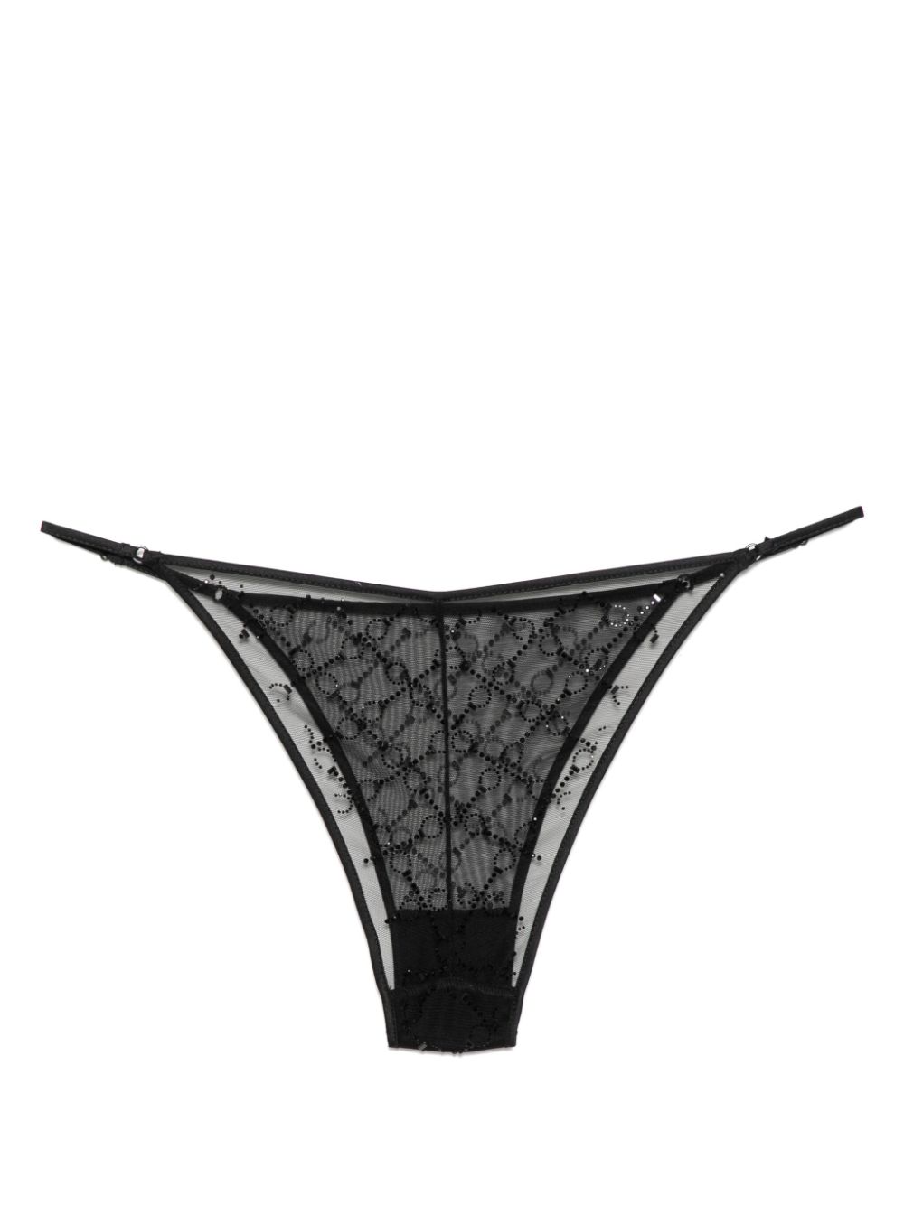 Crystal embellishment briefs - Black