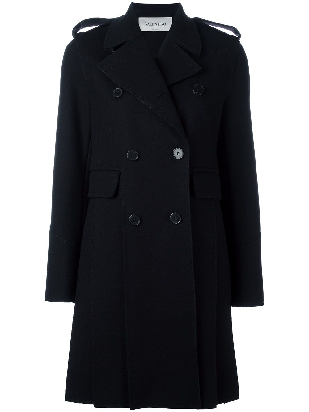Valentino Garavani double breasted peacoat - Black