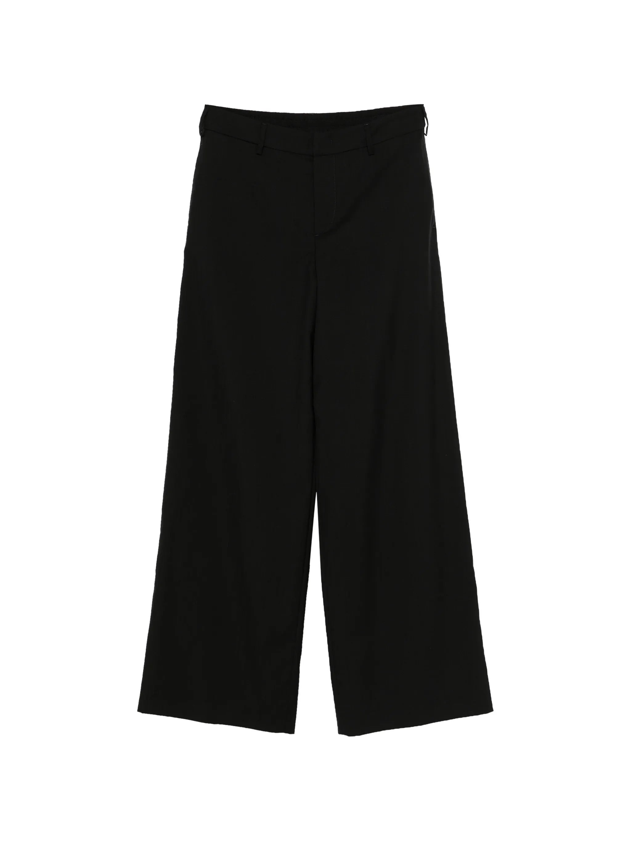 PT Soft Virgin Wool Trousers with Button-and-Zip Closure