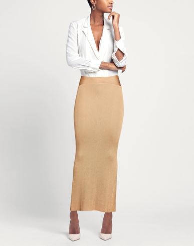 Woman Maxi skirt Apricot Size S/M Viscose